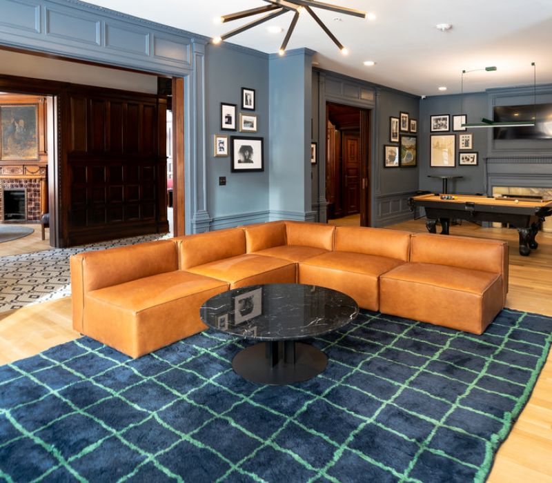 The Drawing Room inside the historic mansion.